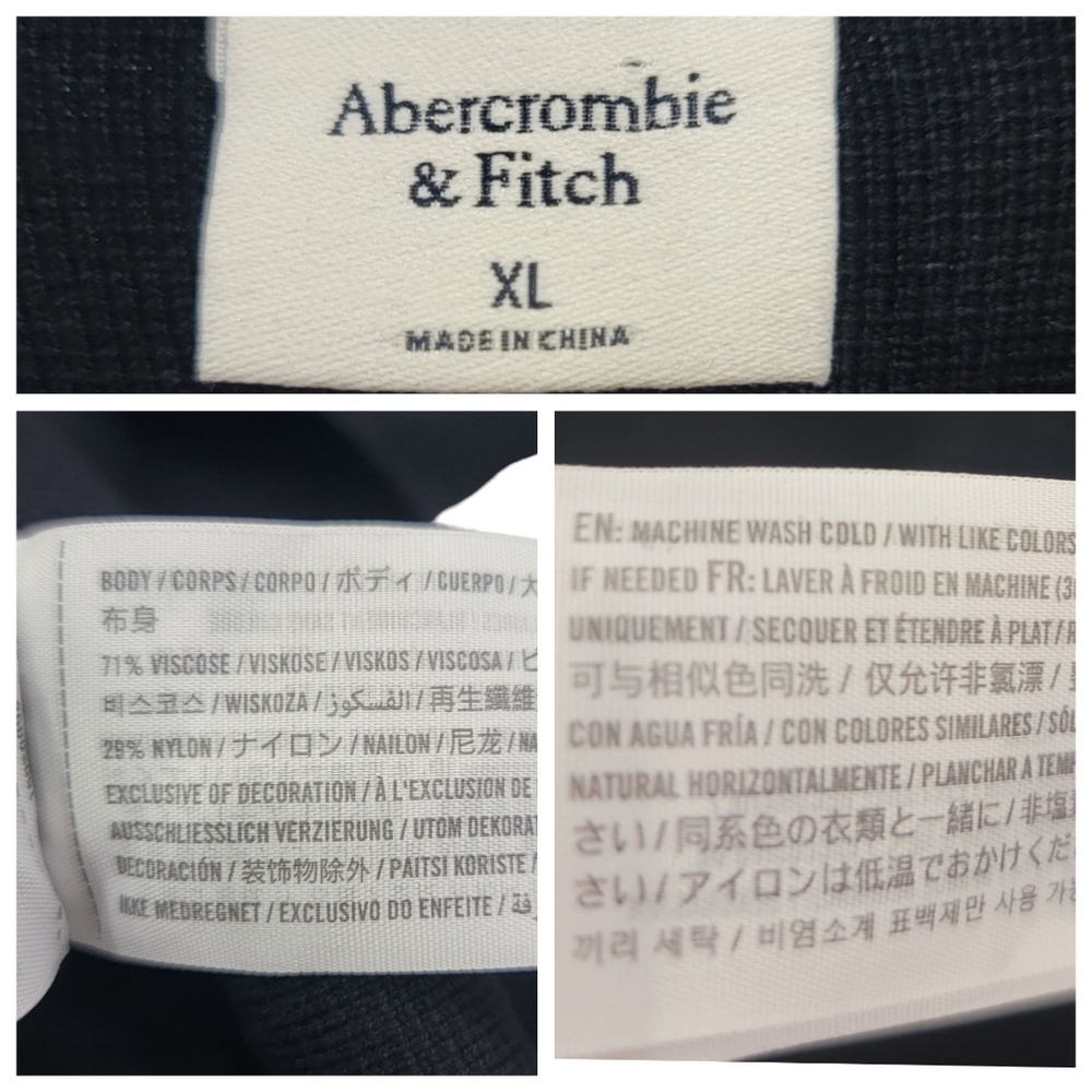 Abercrombie & Fitch Waffle Knit Top Notch Sweetheart Neckline Long Sleev… - Picture 11 of 14